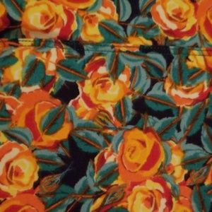LuLaRoe Pants - ❤LuLaRoe TC Leggings orange roses LuLaRoe Pants - ❤LuLaRoe TC Leggings orange roses